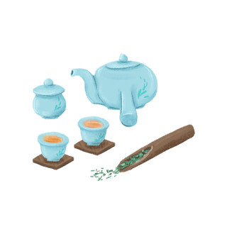 茶具卡通茶文化茶道PNG素材
